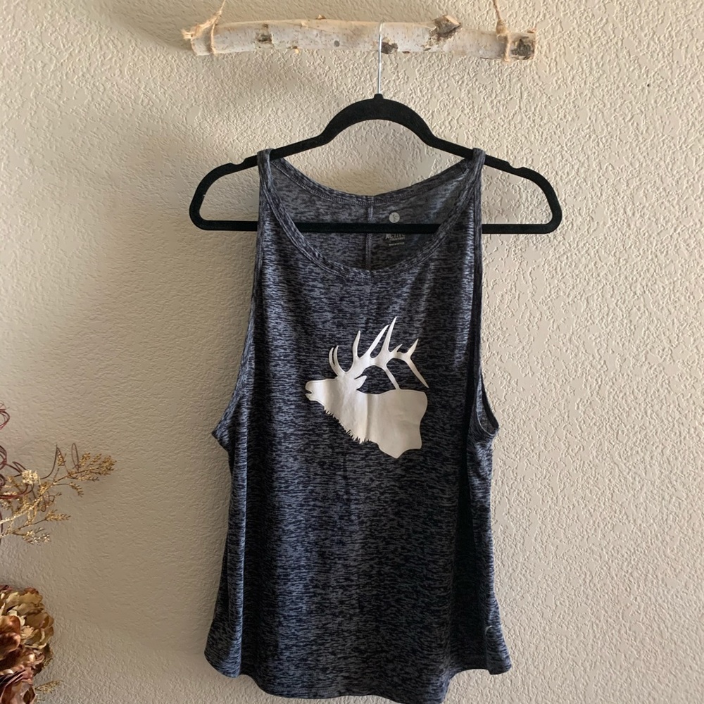 Old Navy Active Grey&Black Semi Fitted Tank